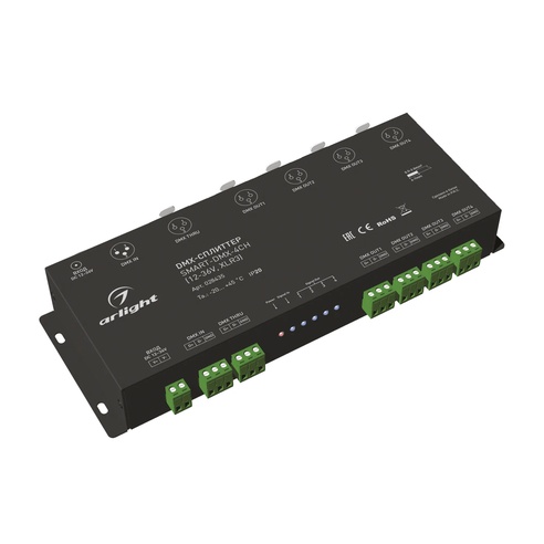 DMX-сплиттер SMART-DMX-4CH (12-36V, XLR3) (Arlight, IP20 Металл, 5 лет)