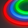 Лента светодиодная герметичная MOONLIGHT-BLACK-SIDE-G280-D25mm 24V RGB 360deg (14.4 W/m, IP65, 1m, wire x1) (Arlight, Вывод боковой, 3 года)