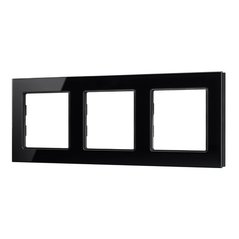 Рамка стеклянная FRM-GLARE-GS-3-BK (Arlight, -)