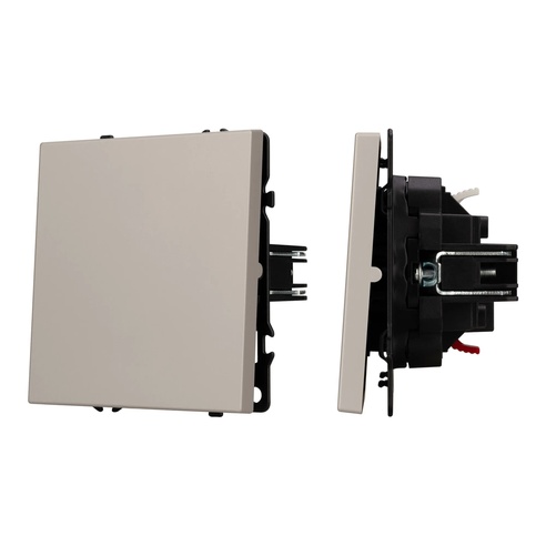 Механизм выключателя одноклавишный проходной SWT-NOBE-MKP1-SFPL-CA (230V, 10A) (Arlight, Кашемир)