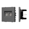 Механизм сдвоенной компьютерной розетки SCT-NOBE-MPC2-SFPL-GR (RJ-45, CAT6) (Arlight, -)