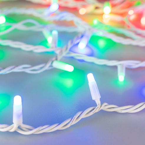 Светодиодная гирлянда ARD-STRING-PRO-10000-WHITE-100LED-MILK-LIVE RGB-DMX (24V, 10W) (Ardecoled, IP65)