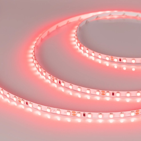 Лента светодиодная RT-A120-5mm 24V Red (9.6 W/m, IP20, 2835, 5m) (Arlight, 9.6 Вт/м, IP20)