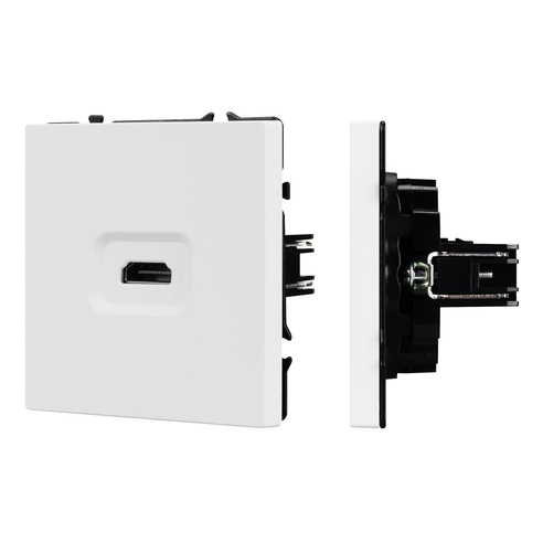 Механизм HDMI розетки SCT-NOBE-MHD1-SFPL-WH (Arlight, Белый кварц)