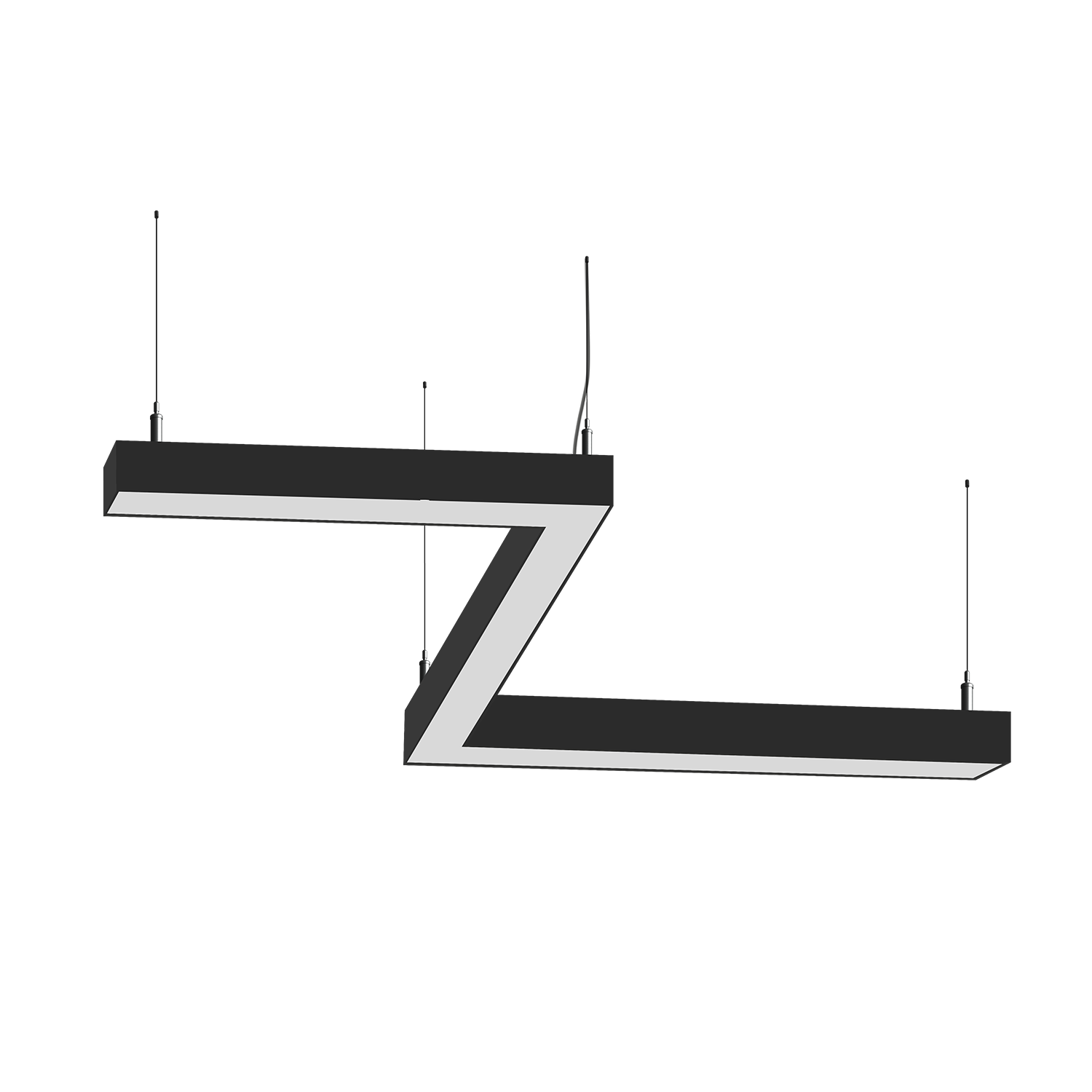 Cветодиодный фигурный светильник MS-ZIG Зигзаг 3x500mm 60W  3000/4000/6000К - изображение товара