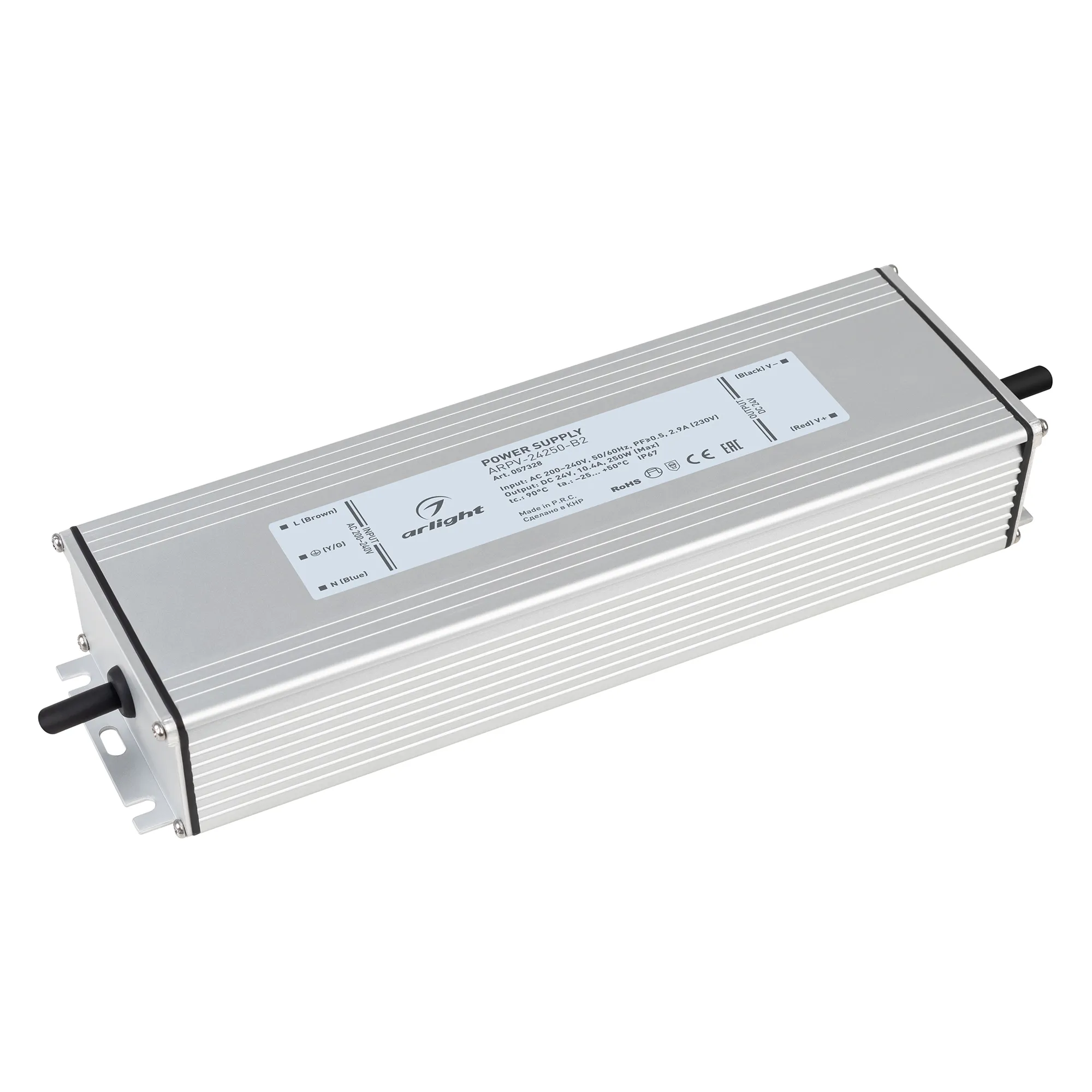 Блок питания ARPV-24250-B2 (24V, 10.4A, 250W) (Arlight, IP67 Металл, 3 года) - изображение товара