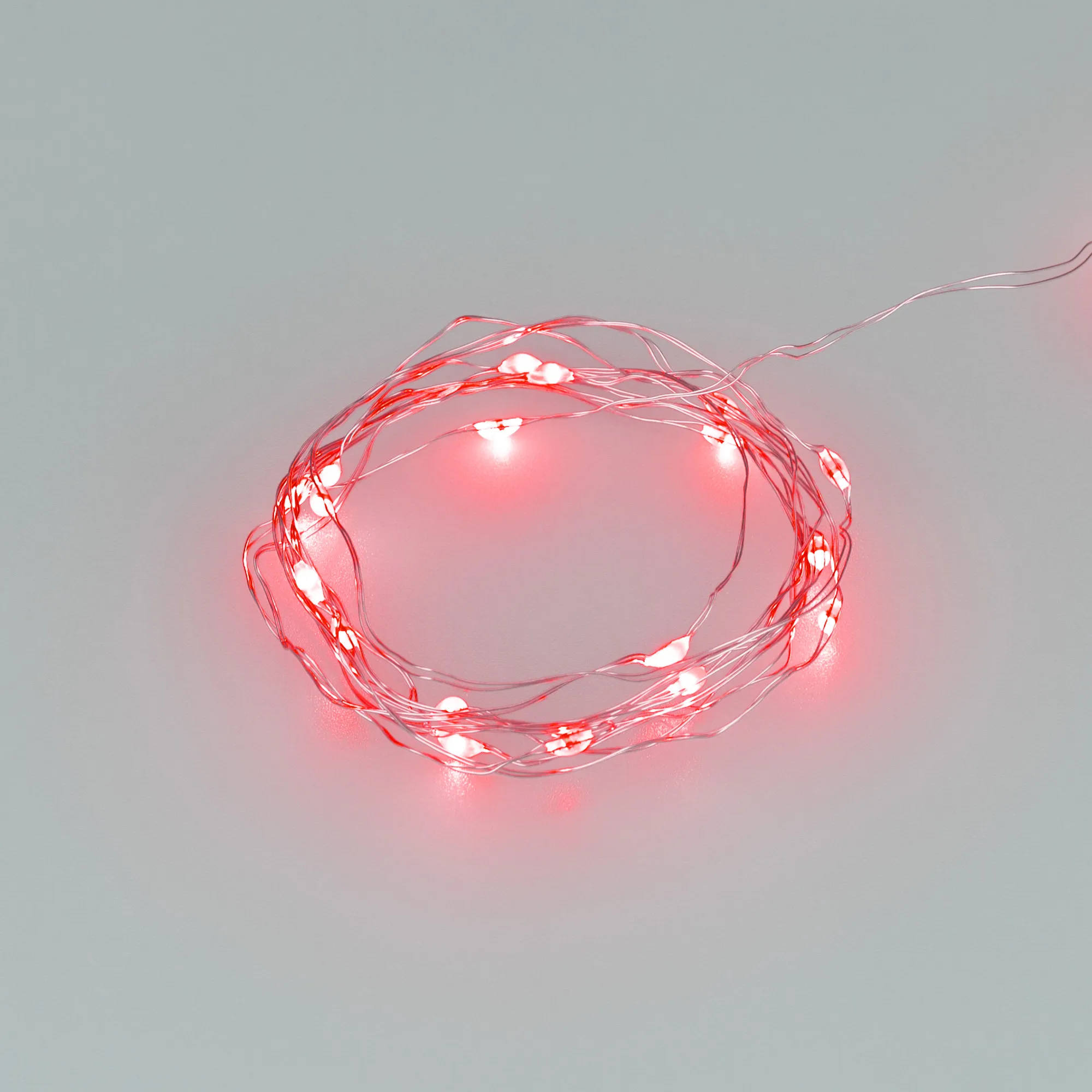 Светодиодная гирлянда ARD-DEW-HOME-2000-CLEAR-20LED-STD Red (3V, Battery Pack) (Ardecoled, IP20) - изображение товара