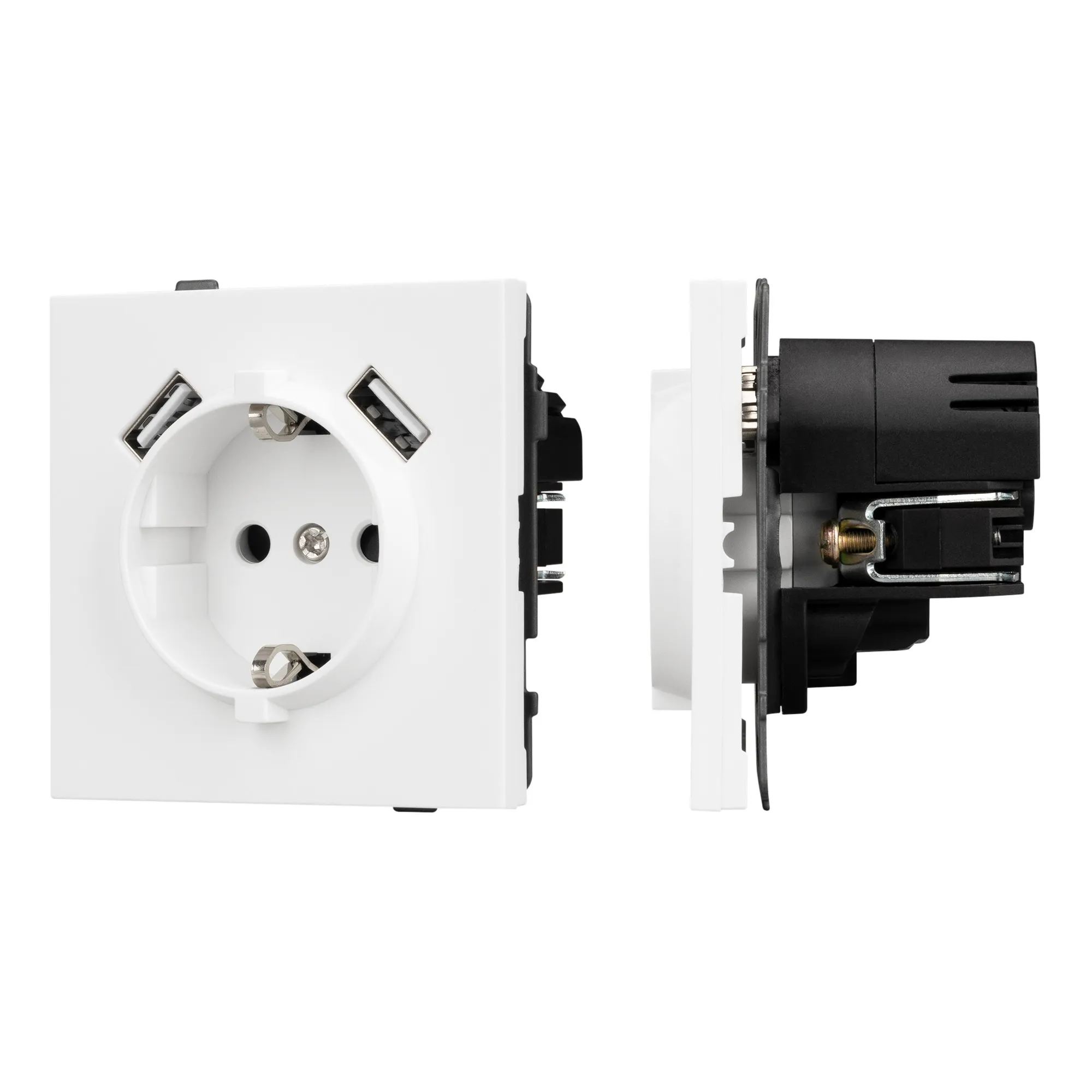 Механизм розетки с USB зарядкой SCT-TENDO-MUAA-PL-WH (230V, 16A) (Arlight, -)