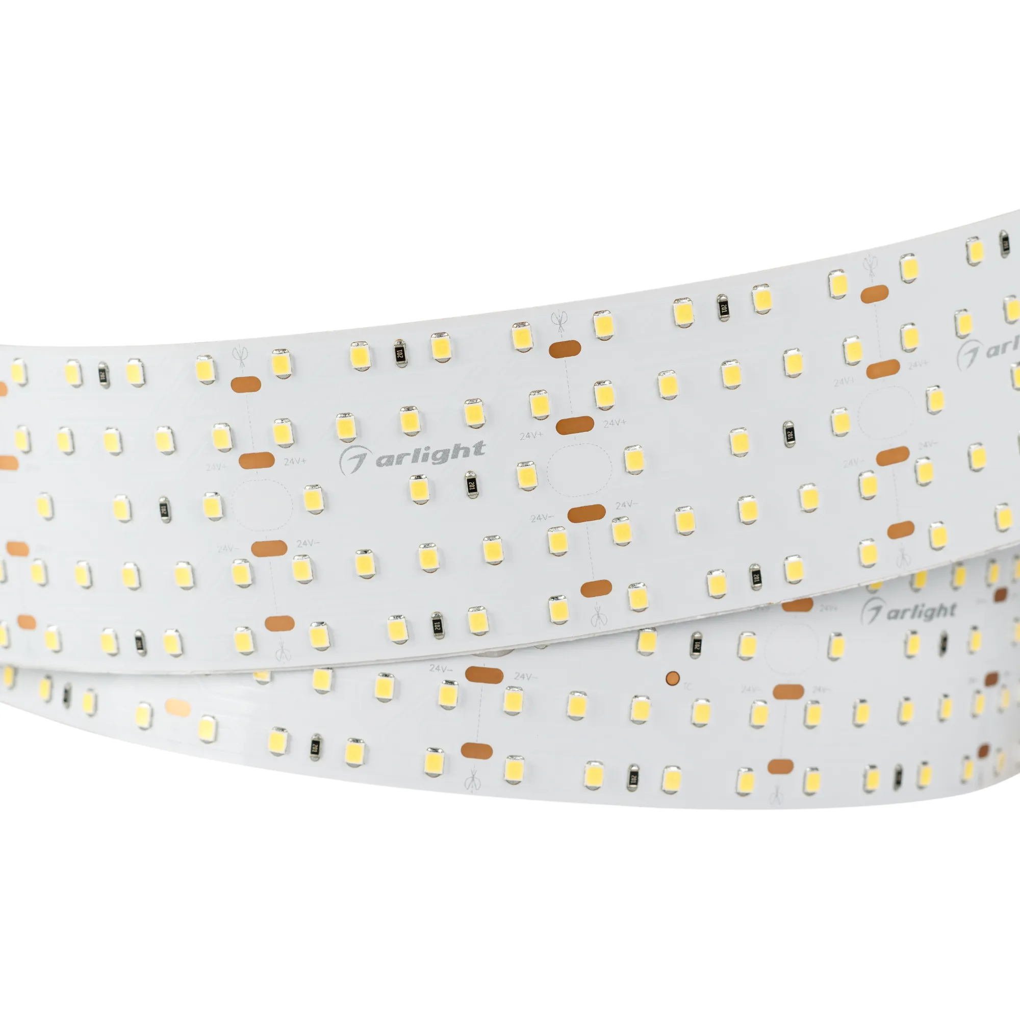 Лента светодиодная S2-2500 24V Warm 3000K 52mm (2835, 420 LED/m, LUX) (Arlight, 30 Вт/м, IP20) - изображение товара