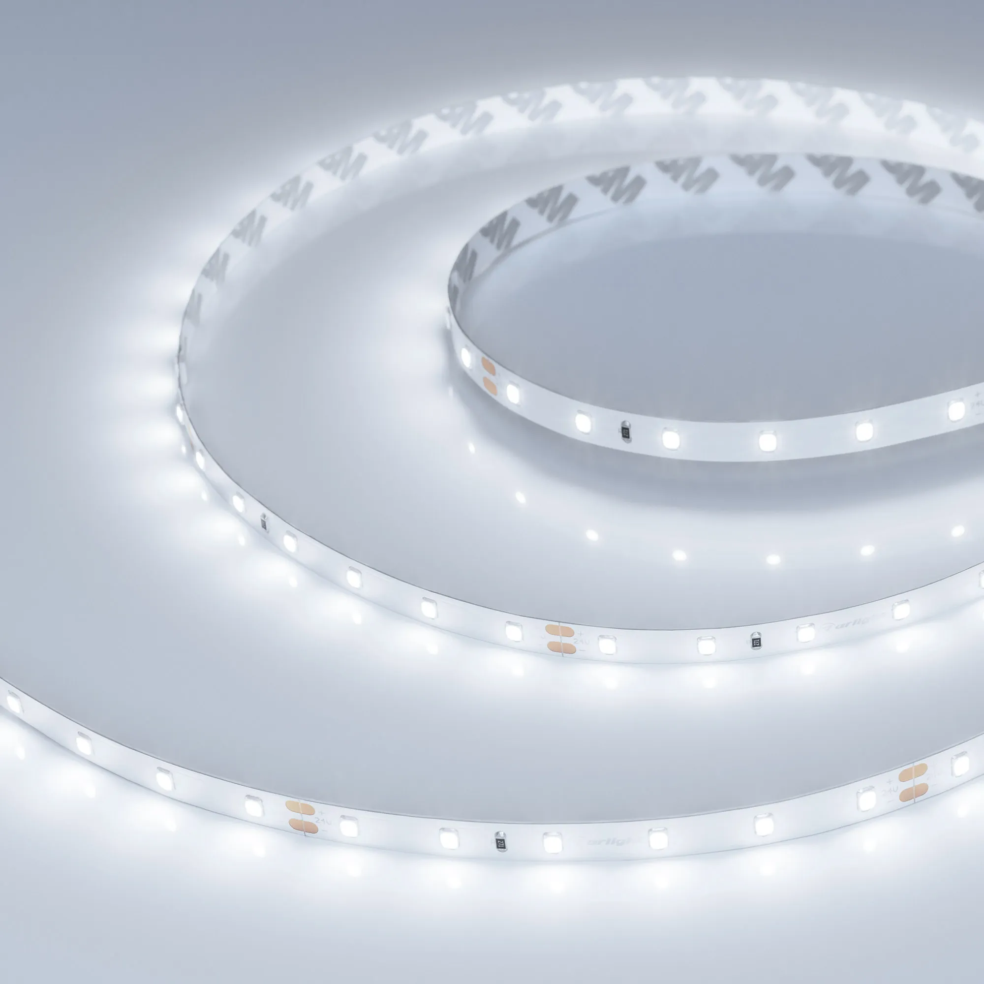 Лента светодиодная RT-A60-8mm 24V Cool 8K (4.8 W/m, IP20, 2835, 5m) (Arlight, Открытый) - изображение товара