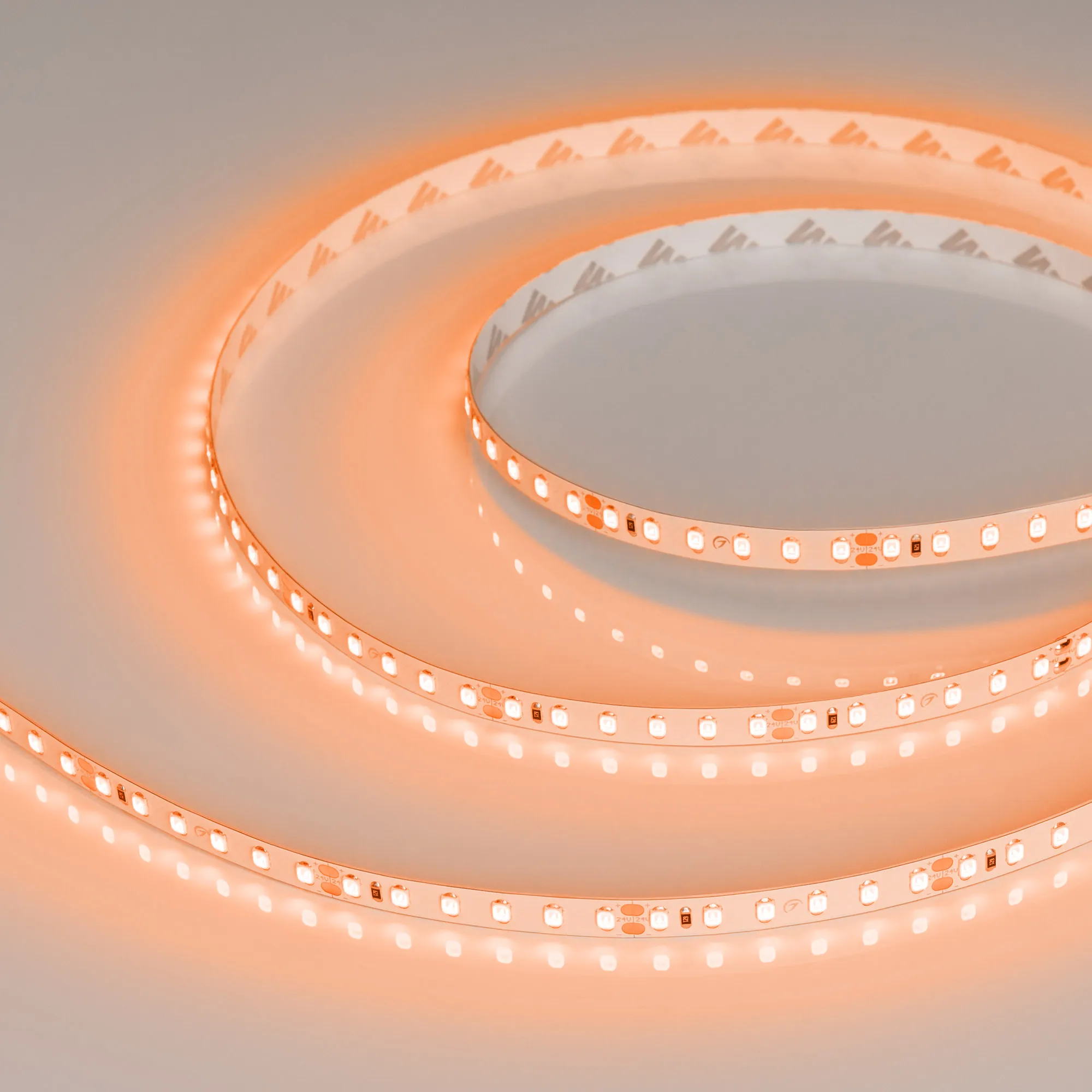 Лента светодиодная RT-A120-8mm 24V Orange (9.6 W/m, IP20, 2835, 5m) (Arlight, -)
