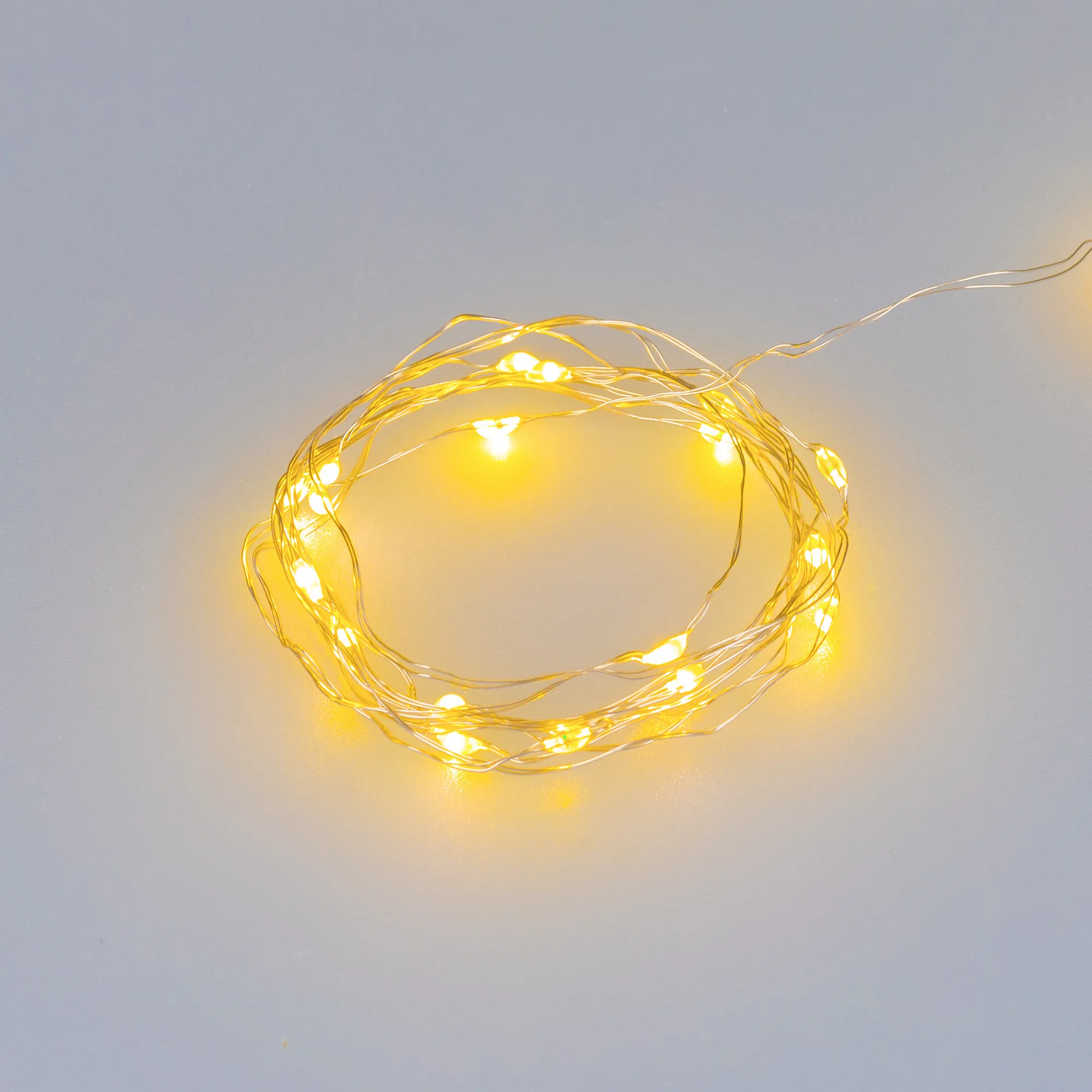 Светодиодная гирлянда ARD-DEW-HOME-2000-CLEAR-20LED-STD Yellow (1.5V, Battery Pack, Cork) (Ardecoled, IP20) - изображение товара