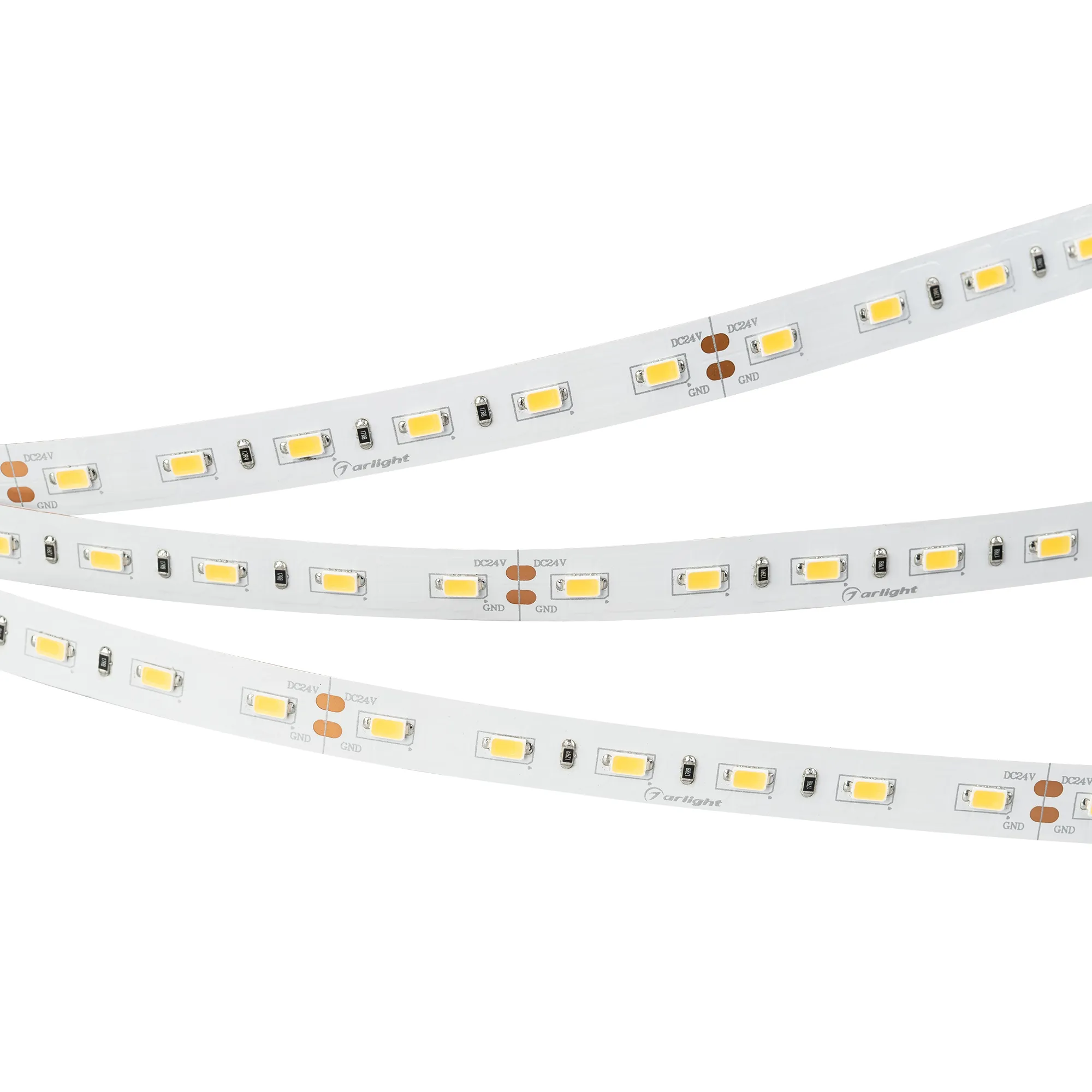 Лента светодиодная ULTRA-5000 24V Cool 8K 2xH (5630, 300 LED, LUX) (Arlight, 27 Вт/м, IP20)