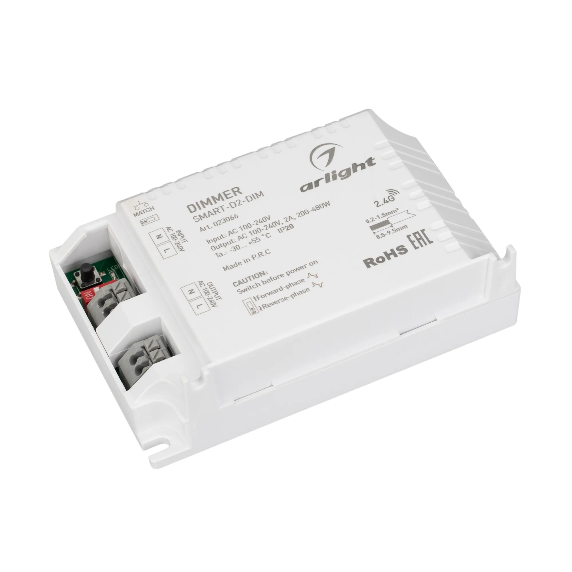 Диммер SMART-D2-DIM-SUF (230V, 2A, TRIAC, 2.4G) (Arlight, IP20 Пластик, 5 лет) - изображение товара