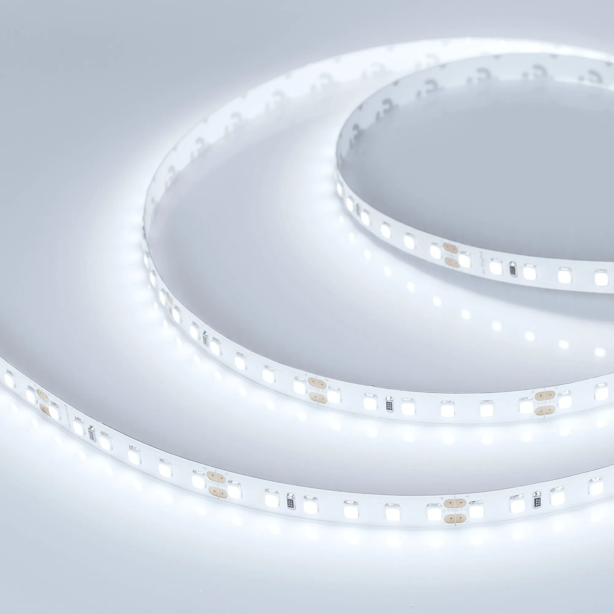 Лента светодиодная RT-A120-8mm 24V White6000 (9.6 W/m, IP20, 2835, 5m) (Arlight, 9.6 Вт/м, IP20)