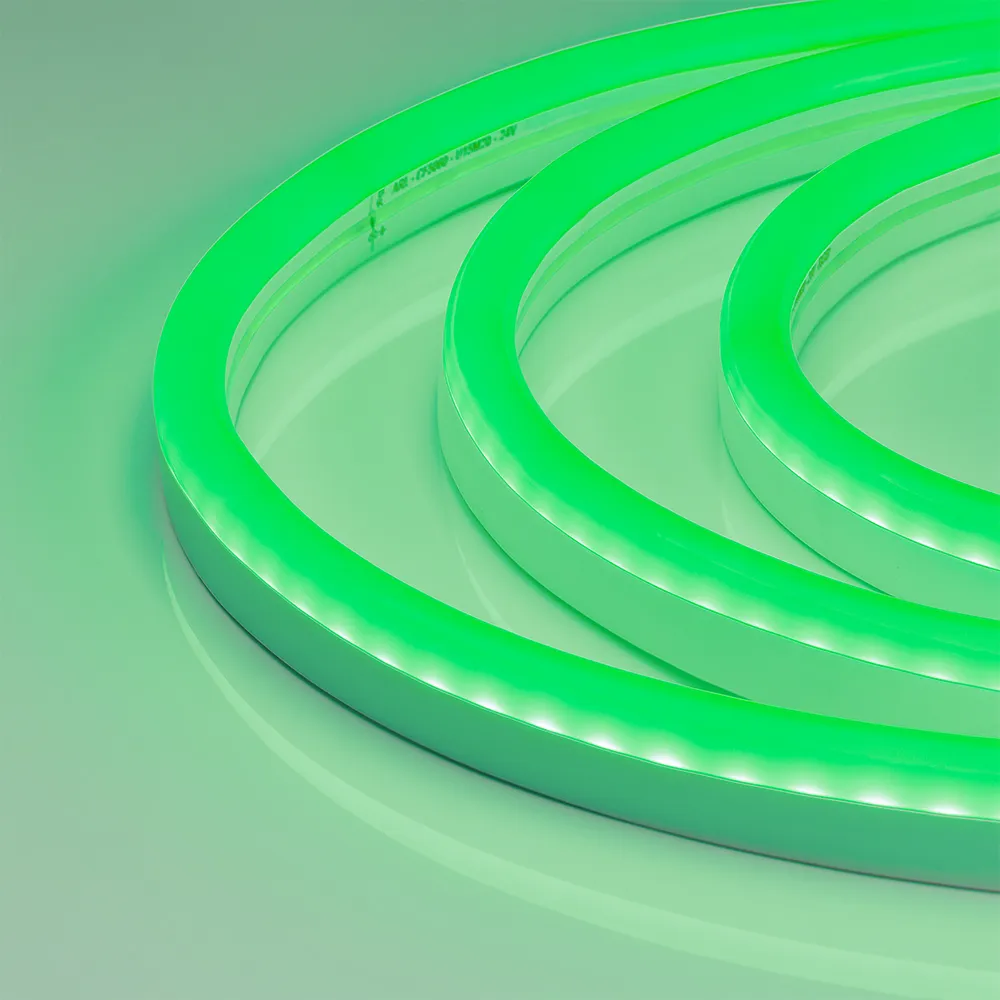 Гибкий неон ARL-CF2835-U15M20-24V Green (26x15mm) (Arlight, 8 Вт/м, IP65) - изображение товара