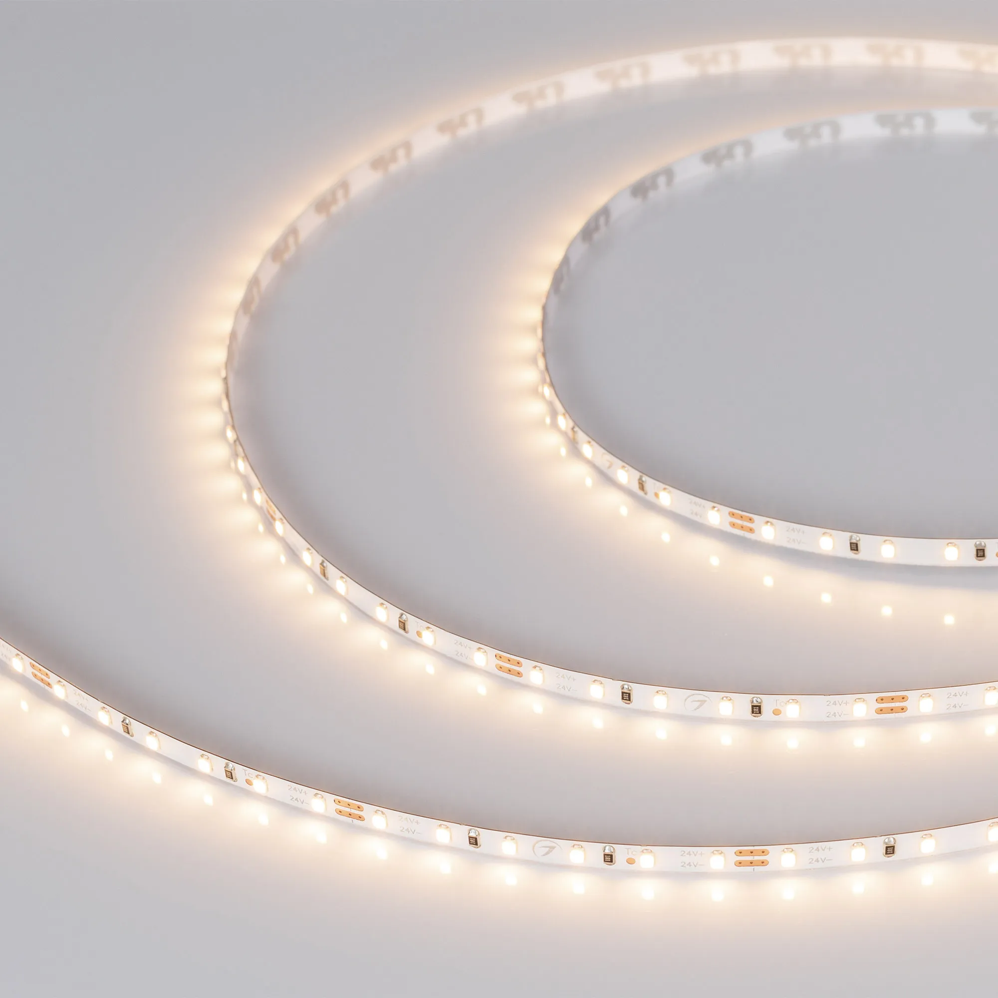 Лента светодиодная MICROLED-M120-4mm 24V Warm3000 (9.6 W/m, IP20, 2216, 5m) (Arlight, узкая)